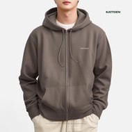Kattoen Plain Hoodie Jumper Jacket - Chestnut 290 Gsm