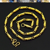 916gold Men's Hexagon Chain 916gold Bamboo Necklace in stock