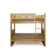 Simple Minimalist Solid Teak Wood Tommie Double Decker Bunk Bed Scandinavian Bedroom