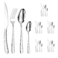 4pcs/16pcs/24pcs Stainless Steel Tableware Set, Unique Star Designed Handle, Include Knife Fork Spoo