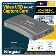 KingMa BMU037 Video Capture Card 4K USB Type C HDMI 60Hz Audio 3.5mm Jack Hub Adapter Connector for 