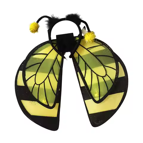 Bee Wing Headband for Kids Cosplay Wing Hairband Hair Accessories Hair Hoop for Halloween Party Carn