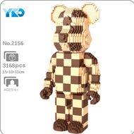 YKO 2156 Louis V Bear Bear Brick Nano Building Block Set 3168 Pieces