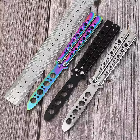 Protable Foldable Butterfly Knife Trainer Pocket Practice Knife Training Tool for Outdoor Games Bali