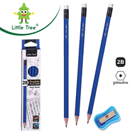 Little Tree ดินสอแรเงา 2B+กบเหลา (PENCIL) แพ็ค 1 โหล