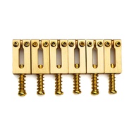 KR-Brass Saddle 6pcs/Lot Pure Brass Flat Top Guitar Bridge Saddles 10.5MM/10.8MM for Electric Guitar