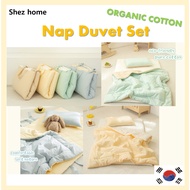 [SHEZ.H] BABY KIDS Premium Organic Cotton Nap Duvet Pad Set  Nap Duvet Set Baby Toddler Kids Childre