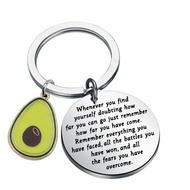 TIIMG Avocado Inspirational Quote Keychain Avoacdo Lover Jewelry Avocado Girl Fruit Gift