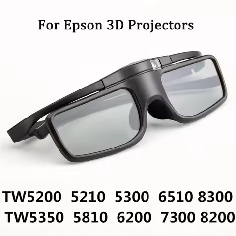Active Shutter 3D Glasses For Epson TW5700/5400/5600/930 For Sony, Samsung 3D TV Rechargeable Blueto
