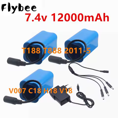 7.4V 12000mAh Battery For T188 T888 2011-5 V007 C18 H18 So on remote control RC fish feeding hook ba