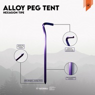 TENDA Nomaden Alloy Peg Tent Hexago - Hexagon Model Aluminum Tent Peg