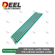 PCB DUAL LAYER 2X8CM PCB DOUBLE LAYER HOLE PCB MATRIX 2X8CM FR4