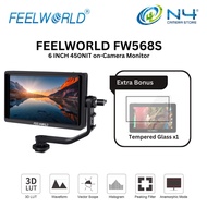 FEELWORLD FW568S 6 Inch 450nit Field DSLR Camera Monitor With F970 External Power Kit SDI 4K HDMI