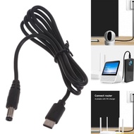 SUN Male Type-C to Male DC5521 Connector Cable Wire for Routers Speaker LED Lights