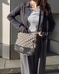 中古包 Dior 迪奧 Oblique老花帆布側背包