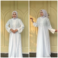Abaya Putih Gamis Dress White Lace Teenage Adult By AbayaCollection