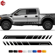 2pcs Car Door Side Skirt Body Sticker For Ford F-Series F-150 F-Performance F150 Racing Sport Stripe