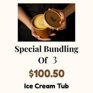 Ms Durian Mao Shan Wang Durian Ice Cream | 3 Tub of 400g