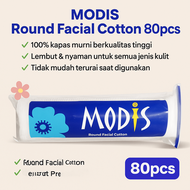 MODIS Round Facial Cotton 80pcs – Kapas Wajah Lembut & Premium//panda lovely