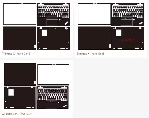 Pre Cut Vinyl Sticker Skin Laptop Decal Cover Film for Lenovo ThinkPad X1 Nano GEN 3 2 1 ThinkPad X1