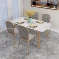Nordic Marble Dining Table and chair set Rectangular Table Chair