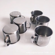 Combo 10 ca inox có quai cầm rẻ. miệng 7cm cao 6cm cốc inox có quai cầm