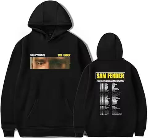 Sam Fender People Watching Tour 2025 Hoodie, Long Sleeve Pullover for Fans Casual Comfort Sweatshirt
