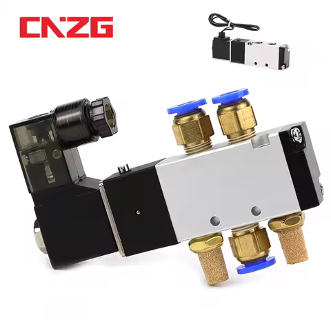 4V110-06 1/8 Air Solenoid Valve PNEUMAT VALV 5 Way Port 2 Position Gas Pneumatic Electric Magnetic V