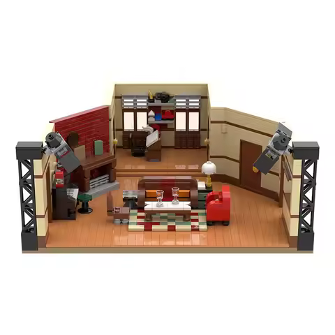 MOC 977PCS Ted Apartment Building Blocks MacLaren Pub Horn Model Iconic TV Show Collectible DIY Crea