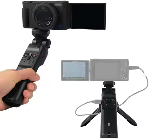 Wired Remote Shooting Grip Mini Tripod for Sony RX100 III IV V VA VI VII ZV-1 A6500 A6400 A6300 A610