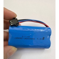 /M'sia Stock > 18650 7.4v 3000mAh sm-3pin Battery Rechargeable for RC Car Truck.