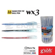 G'soft WX3 0.4mm Ball Pen Nano Pipe Tip Semi Gel Ink Gsoft 1PCS