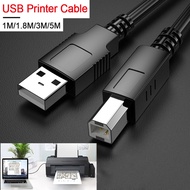 สายพิมพ์ USB B USB 2.0ประเภท A ถึงชายเพื่อซิงค์ข้อมูลสายเครื่องพิมพ์สแกนเนอร์0.5M/1M/1.5M/2M/3M/5M สำหรับกล้อง Epson HP Canon Printer เครื่องพิมพ์ Usb