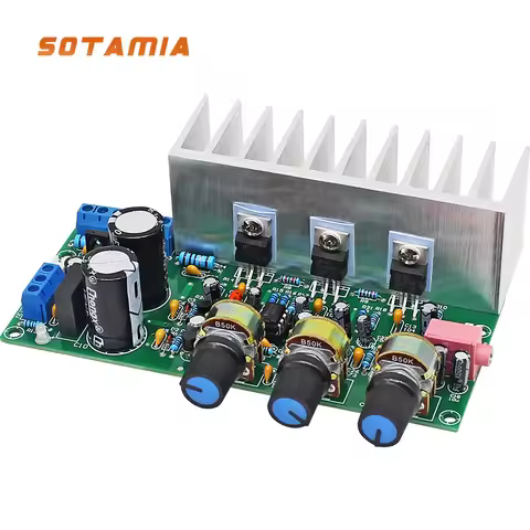 SOTAMIA TDA2050+TDA2030A Subwoofer Amplifier Audio Board 2x18W+32W 2.1 Channel Amplificador Hifi Pow