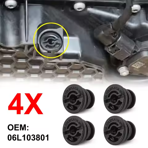 2/4/6/10pcs 06L103801 Engine Oil Drain Plug Screw CAP Sump Pan Nut Bolt Black for New Audi A4L/Q5 Vo