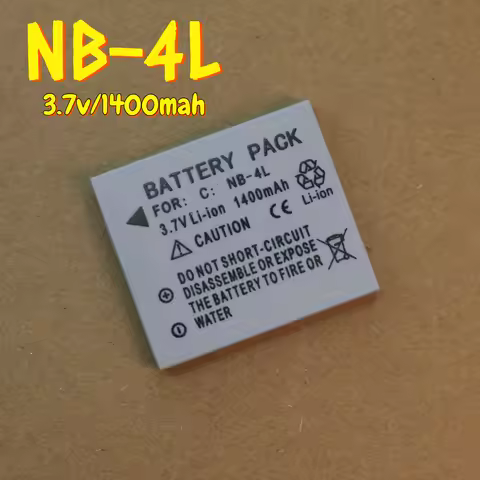 Camera Battery NB-4L 1400mAh 3.7V Li-ion Rechargeable Battery for Canon IXUS 30 40 50 55 60 65 80 10