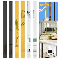 factory 6 Colors Mirror Wall Sticker DIY Acrylic Flat Decorative Lines 3D Wall Ceiling Edge Strip Go