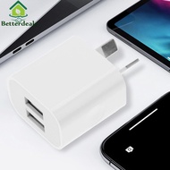 2-Port USB AU Plug Power Supply Charging Block Fast Charger Block 5V 2A Portable Power Adapter Multi