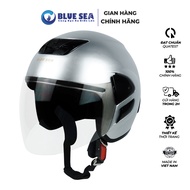 Blue Sea A102K 3/4 Helmet Glossy Paint - Many Color Options - With Goggles - Freesize - Genuine