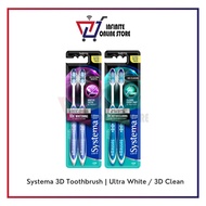 Systema 3D Toothbrush Medium Soft Type (2s) (3D Ultra White / 3D Clean) (Random Color)