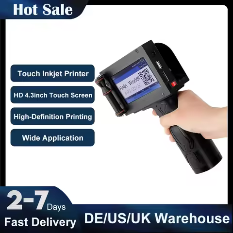 SL-127 Touch Inkjet Portable Hand Jet Handheld Printer For Logo/ Expiry Date/Batch Code/Serial Numbe