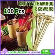 100Pcs bamboo stick 12cm/bbq stick/burger stick/satay stick for Cocktail Party Snacks 竹签