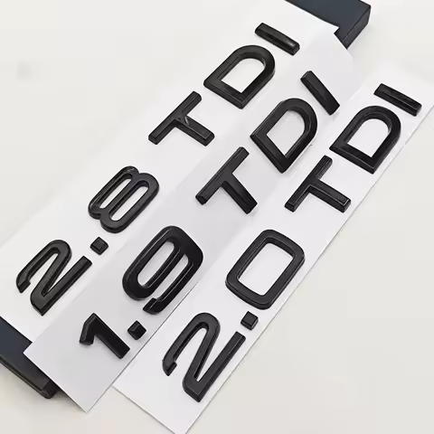 3D ABS Car Letters Logo 1.9 TDI 2.0 TDI 2.8 TDI Badge Rear Trunk Sticker Decals For Audi A3 A4 A5 A6