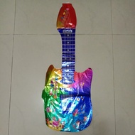 Guitar Foil Balloon, happy birthday Guitar Shaped Balloon, rainbow Color, Size ± 80 x 28 cm
