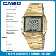 Casio DB-360G-9A Unisex Digital Gold Stainless Steel Strap Original Casual Square Watch  (DB-360G)