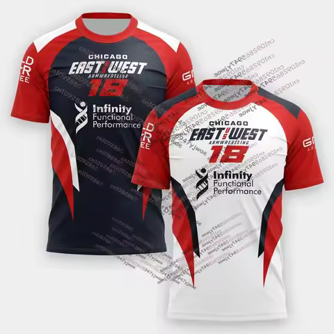 2025/26 New CHICAGO East Vs West ARMWRESTLING 18 Jersey Short Sleeve Wrist Enthusiasts Training Fitn
