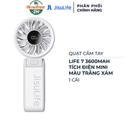 Quạt Cầm Tay Jisulife Tích Điện Mini Life 7, 3600mAh Màu Trắng Xám