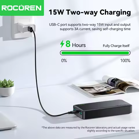 Rocoren Portable Charger 20000mAh Power Bank for iPhone 17 Pro Samsung S25 POCO X7 Xiaomi mi Fast Ch