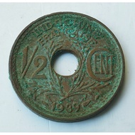 Old standard Indochina coin in 1939