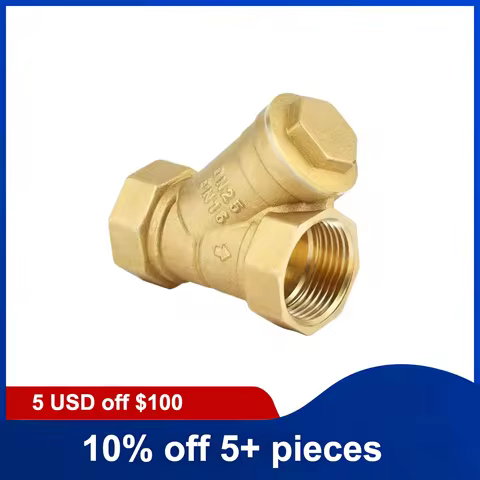 1-1/4inch Brass Y Type Strainer Check Valve Female Thread 3 Way Valve Strainer to Filter Water Impur